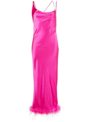 

X Rue Ra feather-detail maxi dress, Loulou X Rue Ra feather-detail maxi dress