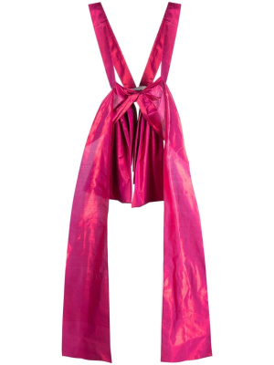

Bow-detail silk tunic top, Loulou Bow-detail silk tunic top