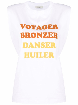 

Slogan-print T-shirt, SANDRO Slogan-print T-shirt