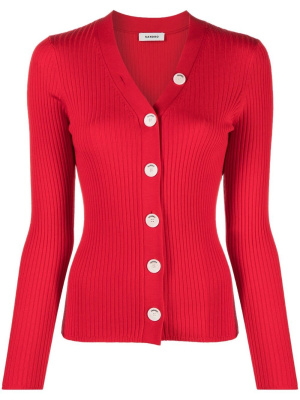 

Gabrielle ribbed-knit cardigan, SANDRO Gabrielle ribbed-knit cardigan