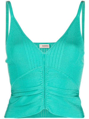 

Pleated knitted top, SANDRO Pleated knitted top