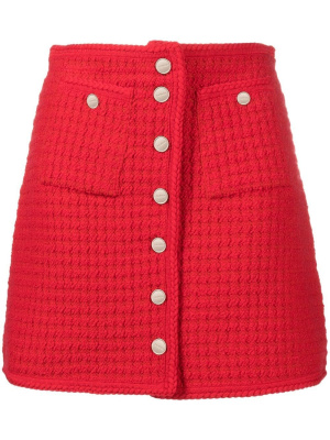 

Waffle-knit buttoned miniskirt, SANDRO Waffle-knit buttoned miniskirt