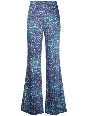 

Floral-print flared trousers, SANDRO Floral-print flared trousers