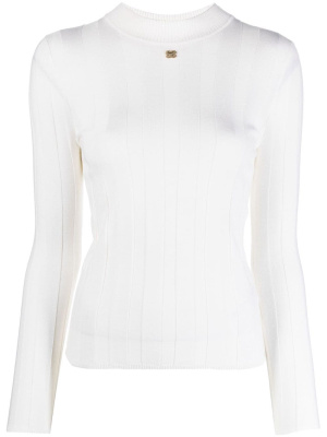 

Logo-plaque long-sleeve knitted top, SANDRO Logo-plaque long-sleeve knitted top