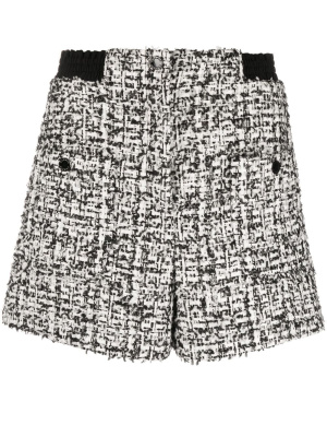 

High-waist tweed shorts, SANDRO High-waist tweed shorts