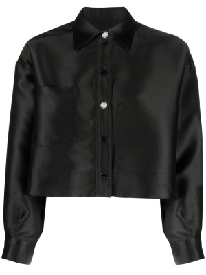 

Satin-finish cropped shirt, SANDRO Satin-finish cropped shirt