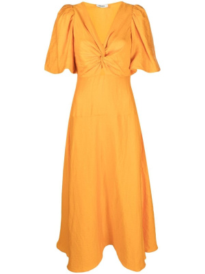 

V-neck puff-sleeve maxi dress, SANDRO V-neck puff-sleeve maxi dress