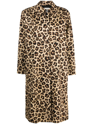 

Stormy leopard-print trench coat, SANDRO Stormy leopard-print trench coat