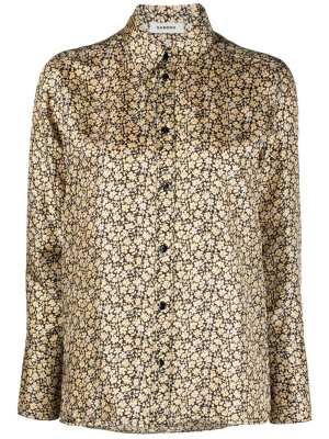 

Floral-print silk shirt, SANDRO Floral-print silk shirt