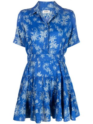

Floral-print short-sleeve dress, SANDRO Floral-print short-sleeve dress