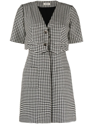 

Layered houndstooth minidress, SANDRO Layered houndstooth minidress
