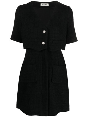 

Layered tweed minidress, SANDRO Layered tweed minidress