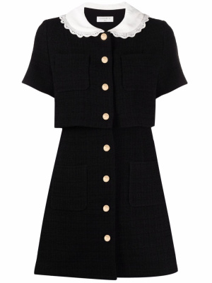 

Contrast-collar short dress, SANDRO Contrast-collar short dress