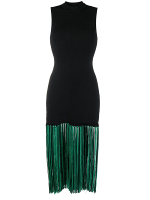 

Fringed midi dress, SANDRO Fringed midi dress