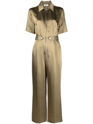 

Short-sleeve wide-leg jumpsuit, SANDRO Short-sleeve wide-leg jumpsuit