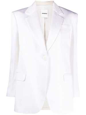 

Single-breasted cotton blazer, SANDRO Single-breasted cotton blazer