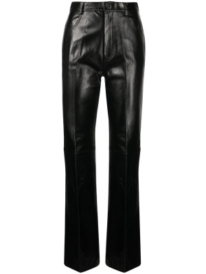 

Dumont straight-leg leather trousers, SANDRO Dumont straight-leg leather trousers