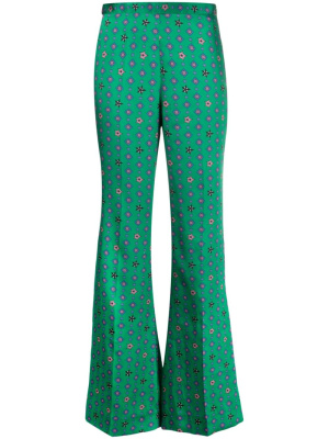 

Geometric-print flared trousers, SANDRO Geometric-print flared trousers