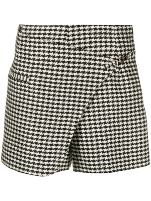 

Houndstooth-pattern wrap shorts, SANDRO Houndstooth-pattern wrap shorts