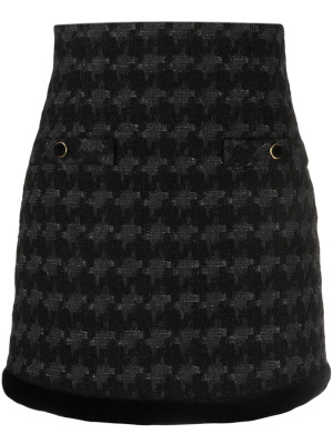 

Houndstooth-pattern high-waisted skirt, SANDRO Houndstooth-pattern high-waisted skirt