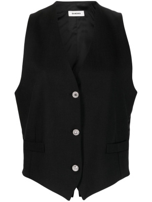 

V-neck sleeveless gilet, SANDRO V-neck sleeveless gilet