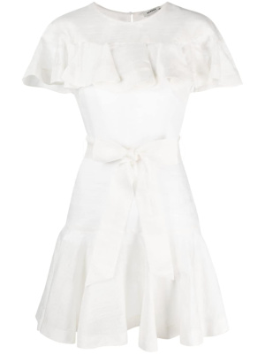 

Frill-detail pleated mini dress, SANDRO Frill-detail pleated mini dress