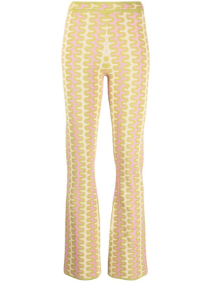 

Intarsia-knit flared trousers, SANDRO Intarsia-knit flared trousers