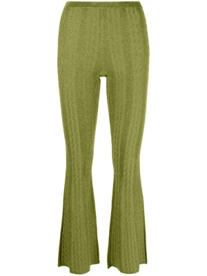 

Chenille-panelled knit trousers, SANDRO Chenille-panelled knit trousers