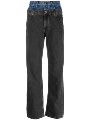 

Kitty layered high-waisted jeans, SANDRO Kitty layered high-waisted jeans