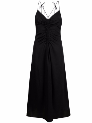 

Ruched sleeveless midi dress, SANDRO Ruched sleeveless midi dress