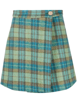 

Darla checked wrap skirt, SANDRO Darla checked wrap skirt