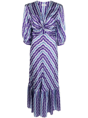 

Floral-print twisted midi dress, SANDRO Floral-print twisted midi dress