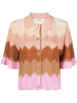 

Short-sleeve knitted top, SANDRO Short-sleeve knitted top