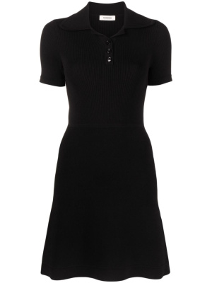 

Rib-knit flared minidress, SANDRO Rib-knit flared minidress