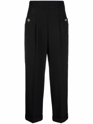 

High-waisted cropped trousers, SANDRO High-waisted cropped trousers