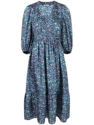 

Floral-print midi dress, SANDRO Floral-print midi dress