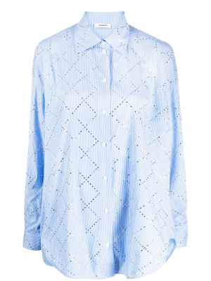 

Janeiro rhinestone-embellished shirt, SANDRO Janeiro rhinestone-embellished shirt