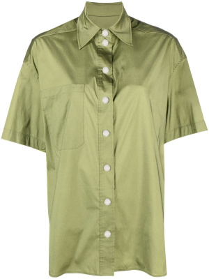 

Short-sleeved satin shirt, SANDRO Short-sleeved satin shirt