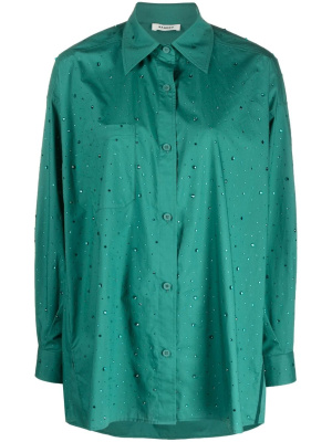 

Crystal-embellished oversized shirt, SANDRO Crystal-embellished oversized shirt