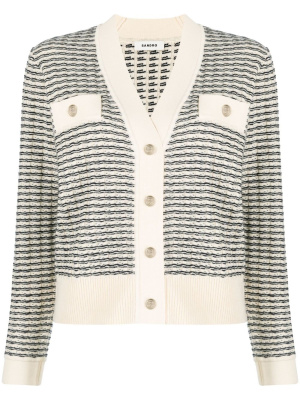 

Striped V-neck cardigan, SANDRO Striped V-neck cardigan