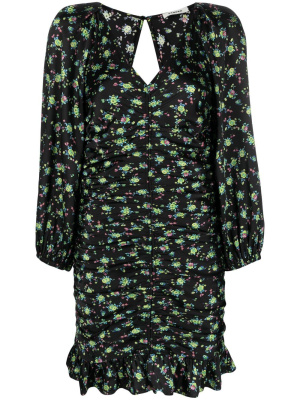

Floral-print ruched dress, SANDRO Floral-print ruched dress