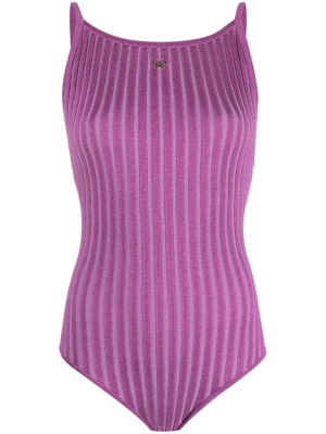

Logo-plaque ribbed-knit bodysuit, SANDRO Logo-plaque ribbed-knit bodysuit