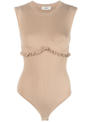 

Ruffle-trim ribbed bodysuit, SANDRO Ruffle-trim ribbed bodysuit