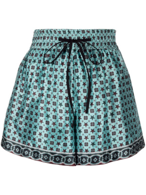 

Graphic-print drawstring shorts, SANDRO Graphic-print drawstring shorts