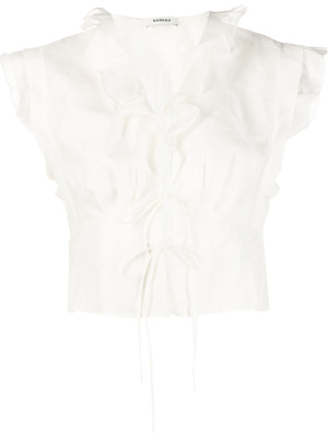 

Sleeveless ruffled top, SANDRO Sleeveless ruffled top