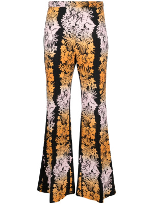 

Graphic-print flared trousers, SANDRO Graphic-print flared trousers