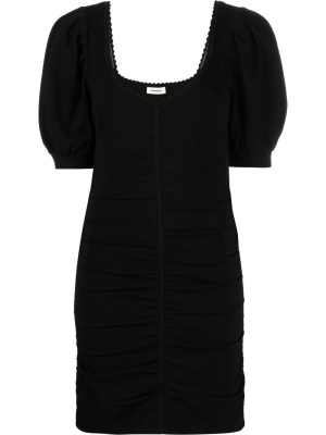 

Ruched puff-sleeve dress, SANDRO Ruched puff-sleeve dress