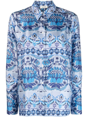 

Floral-print silk shirt, SANDRO Floral-print silk shirt