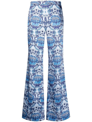 

Floral-pattern flared trousers, SANDRO Floral-pattern flared trousers