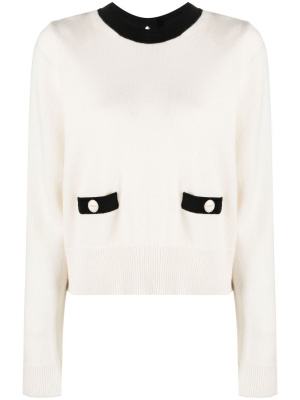 

Contrast-trim wool jumper, SANDRO Contrast-trim wool jumper